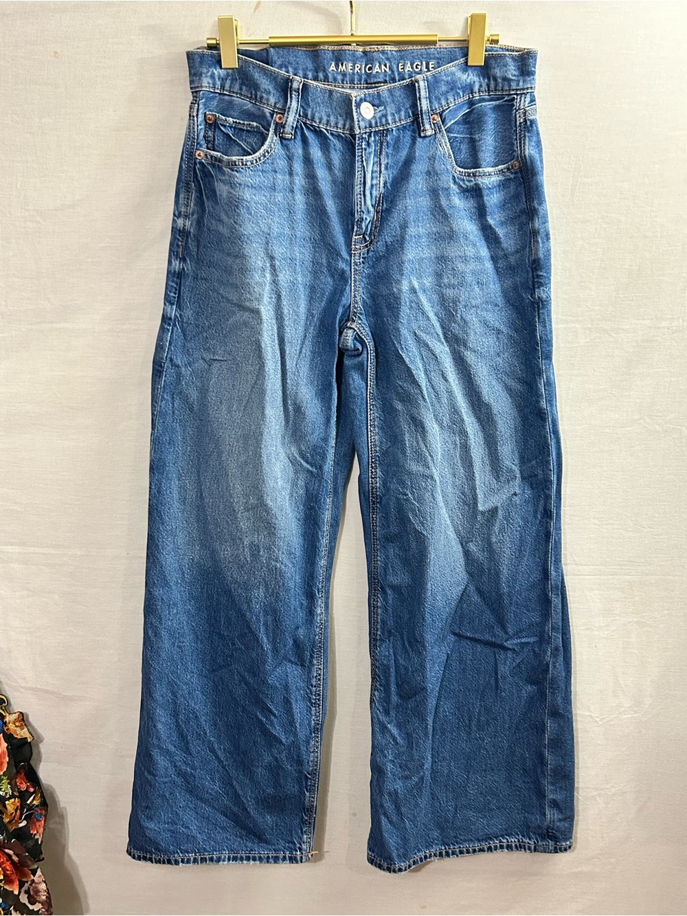 American Eagle Low Rise Ultra Wide Leg Jeans